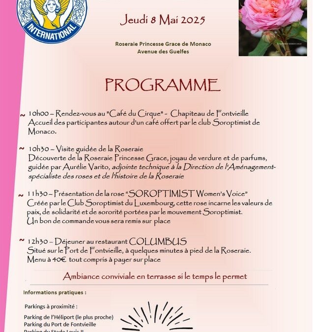8 Mai 2025 : La Journée de la Rose